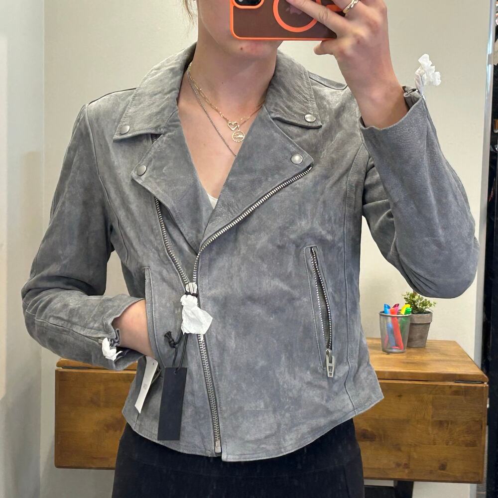 Blank NYC Gray Suede Jacket